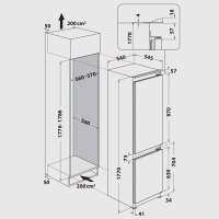 Privileg PCIL 18S12, Einbau Kühl- Gefrierkombination, 178 cm, EEK: E